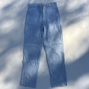 Hope & Henry Boys Blue White Seersucker Stripe Straight Leg Chino Pants Size 10